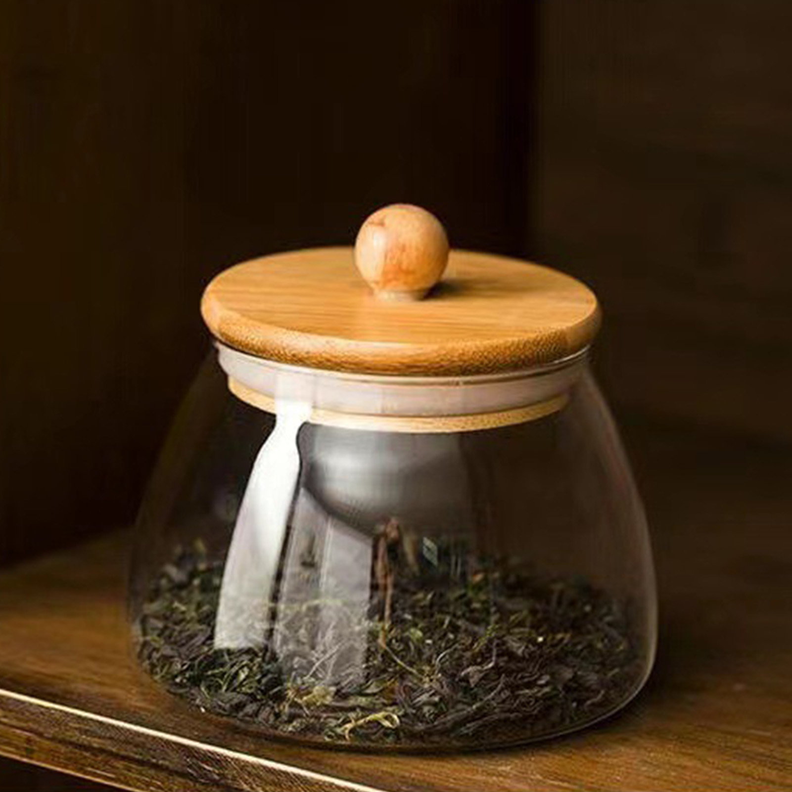Bocal à thé hermétique en verre borosilicate – 1 000 ml