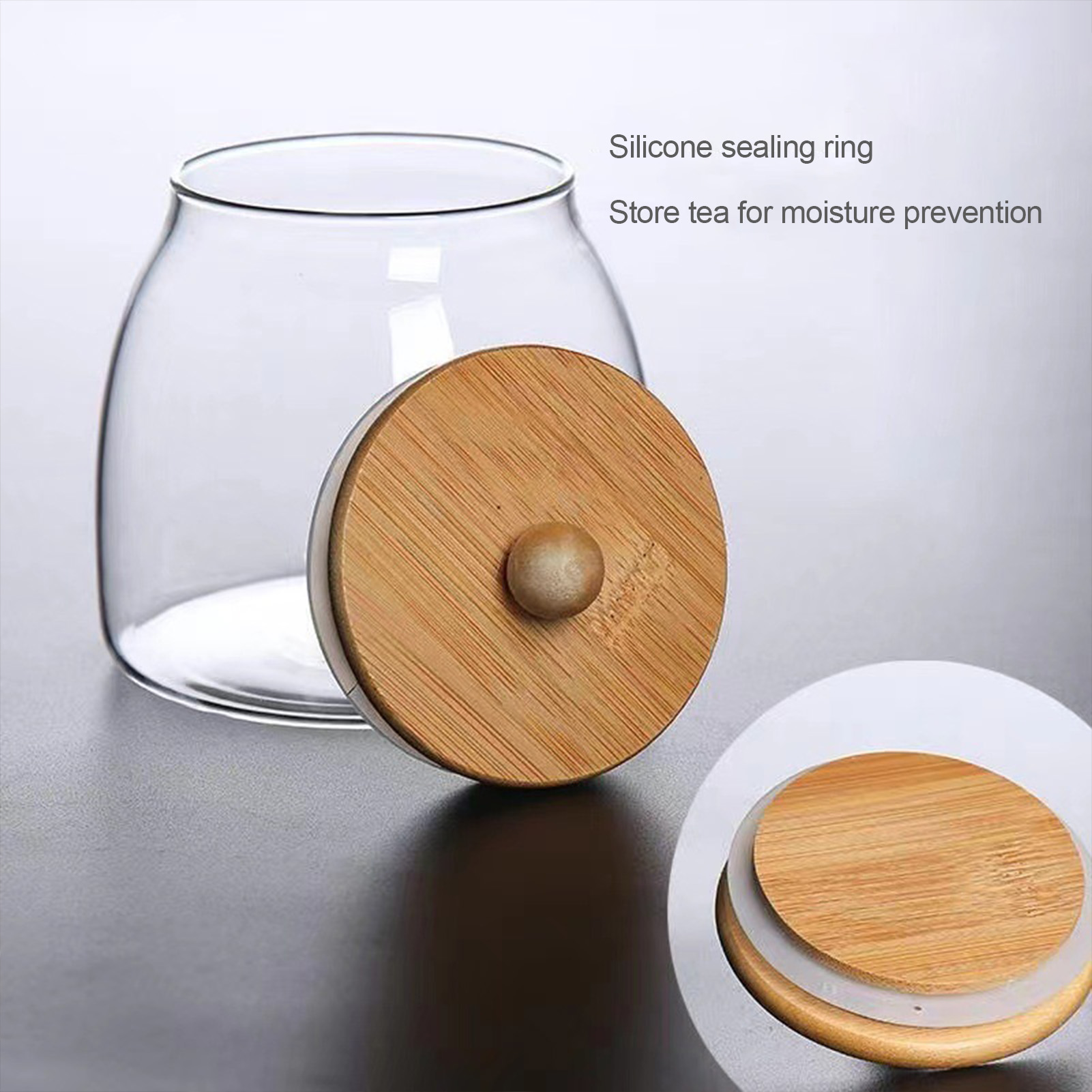 Bocal à thé hermétique en verre borosilicate – 1 000 ml