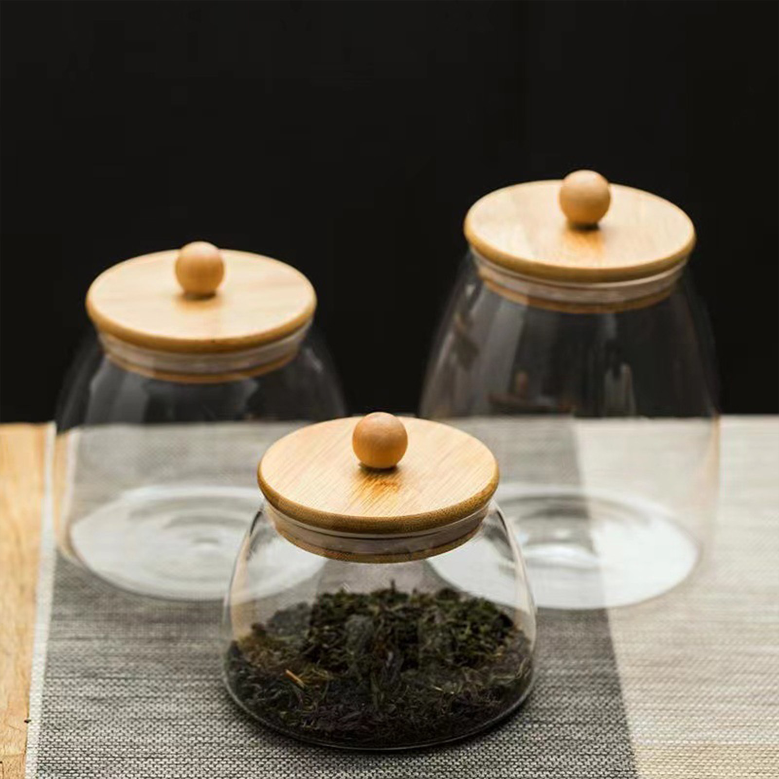 Bocal à thé hermétique en verre borosilicate – 1 000 ml