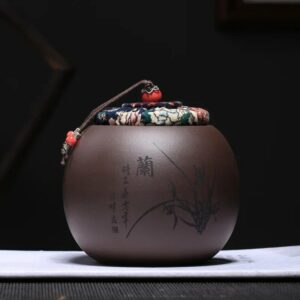 Boîte à thé en argile violette pour pu-erh