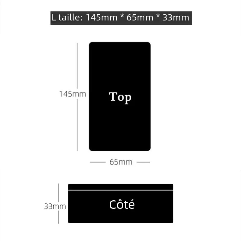 Boîte à thé rectangulaire en fer-blanc jaune 145 × 65 × 33 mm