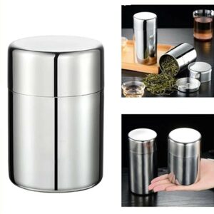 Boîte à thé cylindrique en inox 400 ou 550 ml
