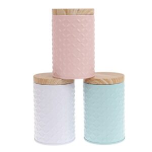 Boîte à thé en métal effet bois 11,7 × 7,2 cm
