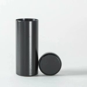 Boîte à thé nomade en aluminium noire