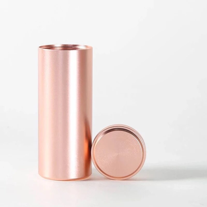 Boîte à thé nomade en aluminium noire