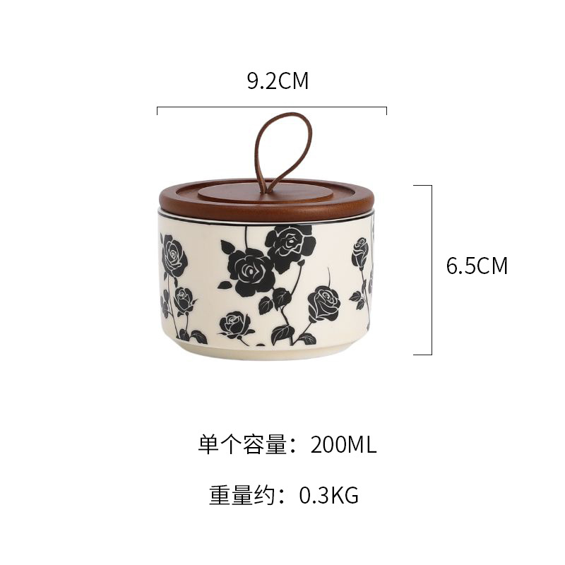 Dimensions du caddie à thé fleuri 200 ml