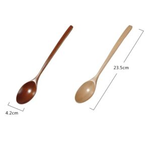 Cuillère à thé en bois brun 13,3 cm