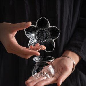 Filtre à thé en verre motif fleur