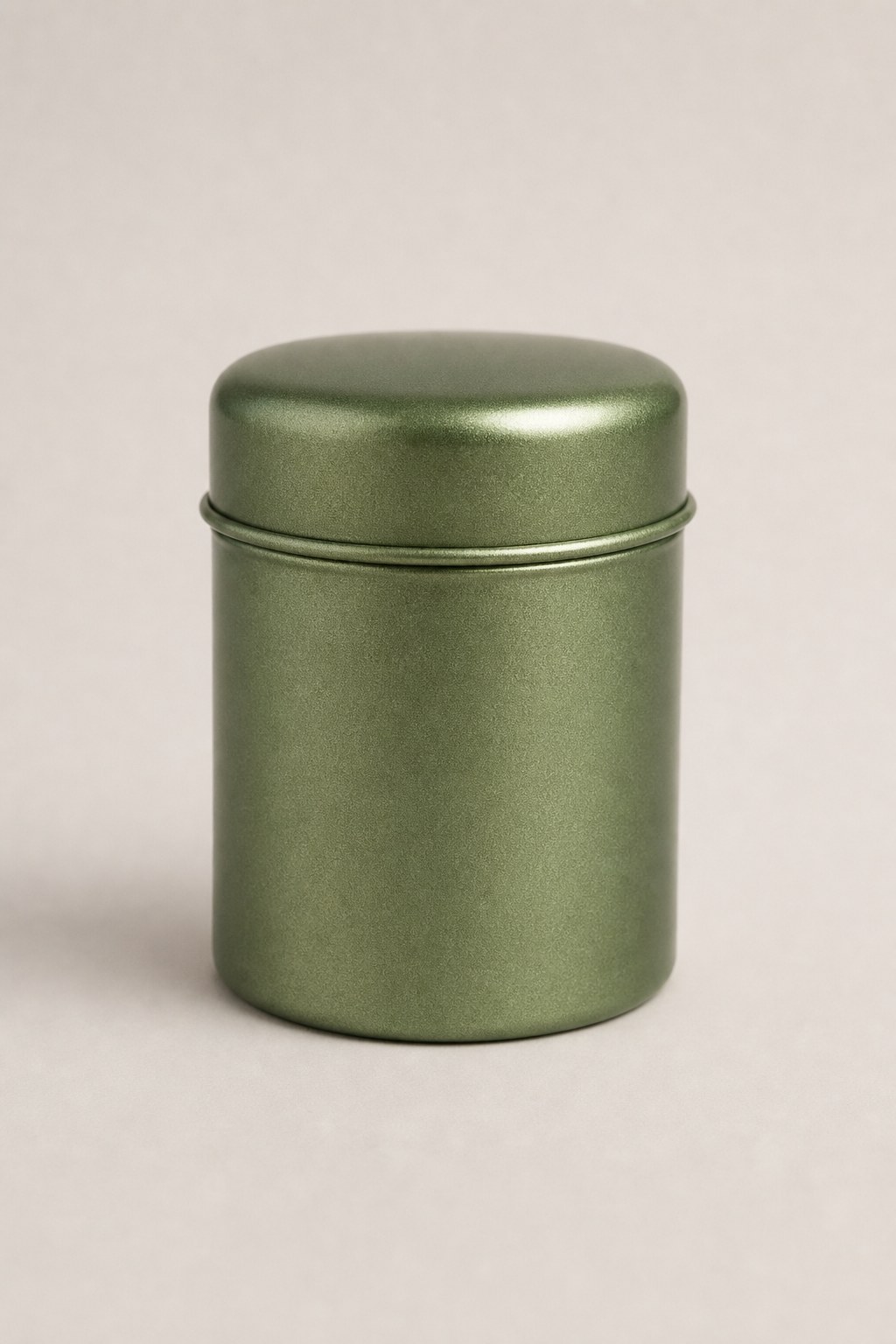 Mini boîte à thé de voyage en métal vert 4,5 × 6,5 cm