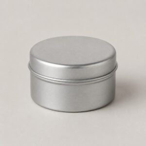 Mini boîte à thé ronde en métal 30 ml