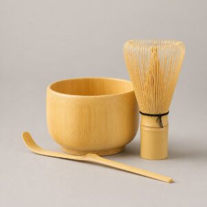 Set matcha en bambou avec fouet et cuillère