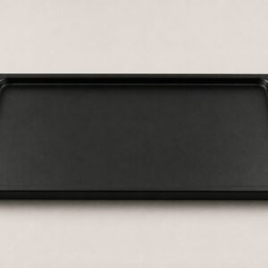 Plateau rectangulaire noir pour thé et tasses