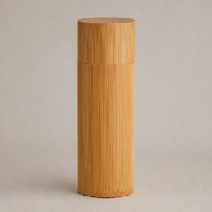 Tubes de rangement à thé en bambou naturel