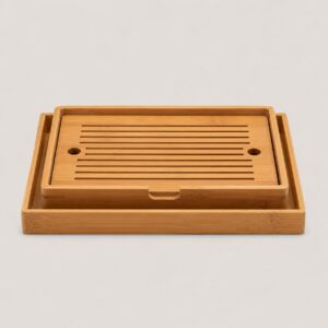 Set de plateaux à thé Gongfu en bambou