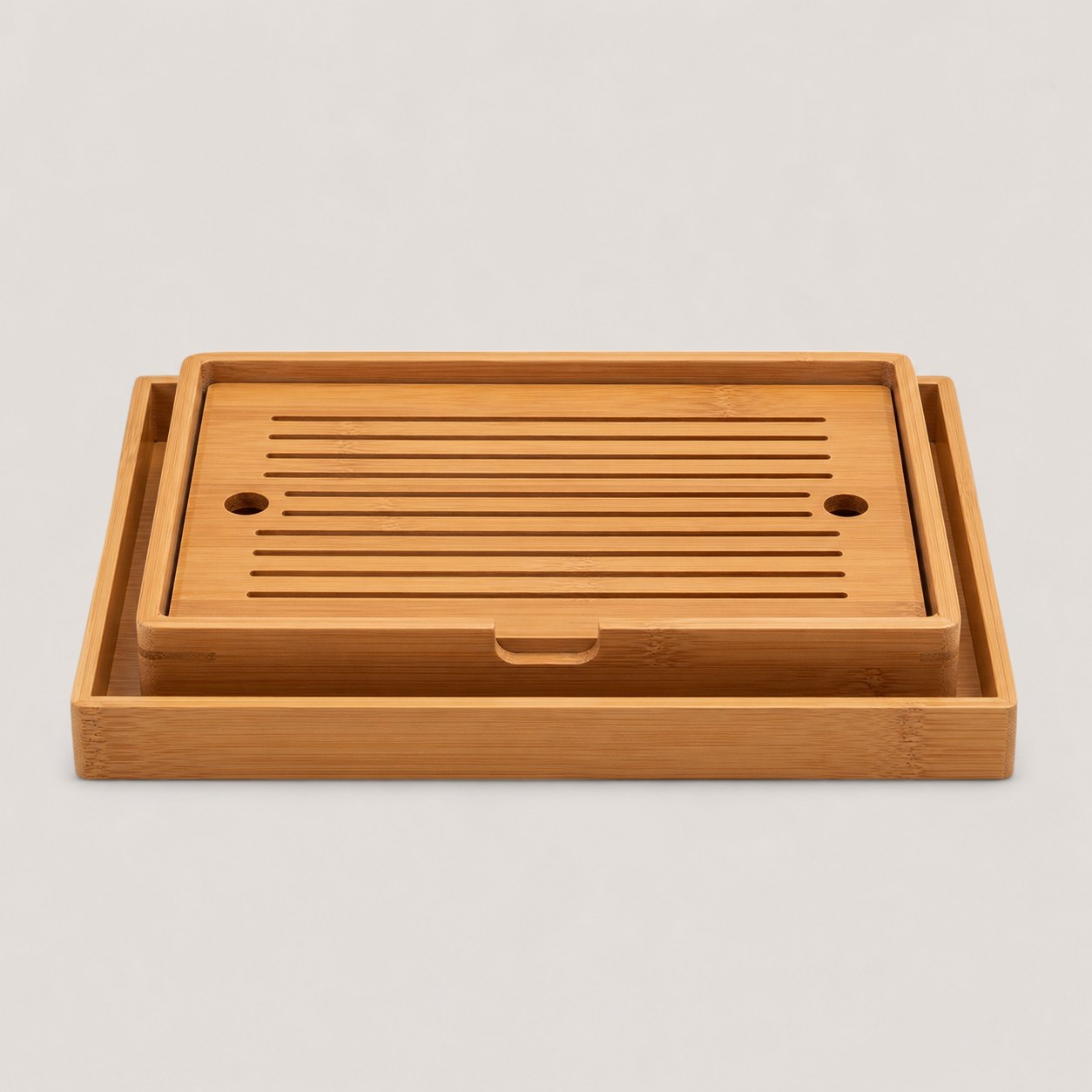 Set de plateaux à thé Gongfu en bambou