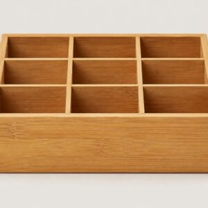 Organiseur en bois à compartiments pour sachets de thé