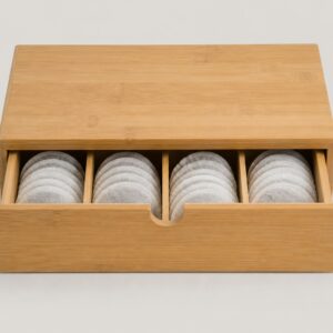Tiroir de rangement en bambou pour galettes de thé