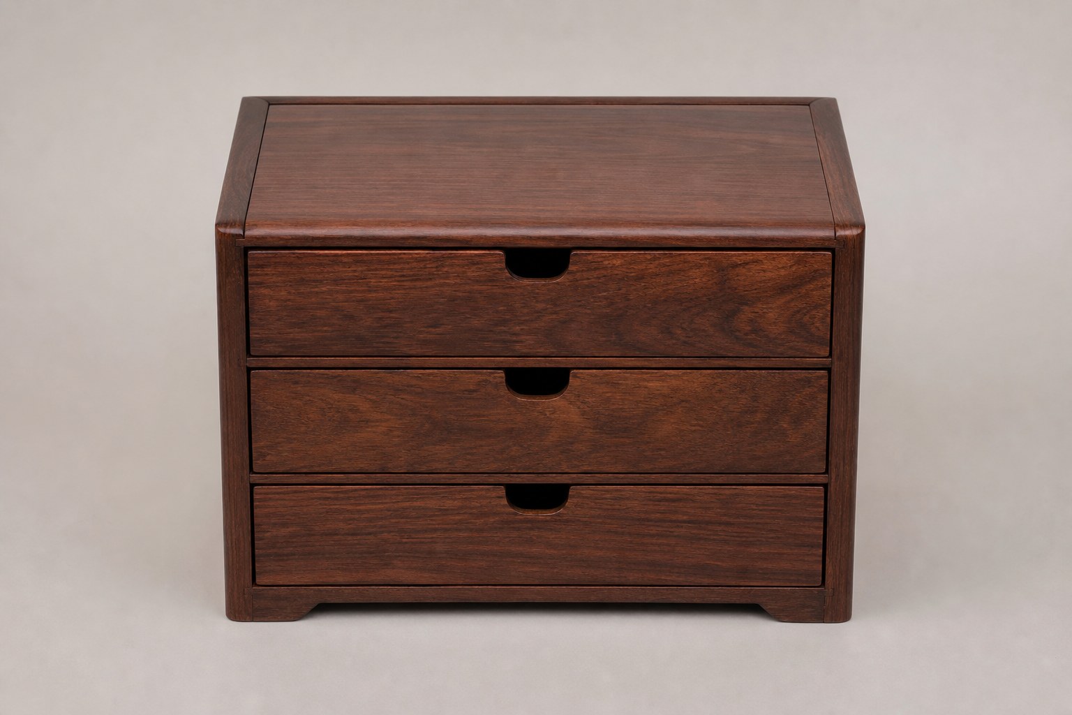 Boîte à thé pu-erh en bois à trois tiroirs