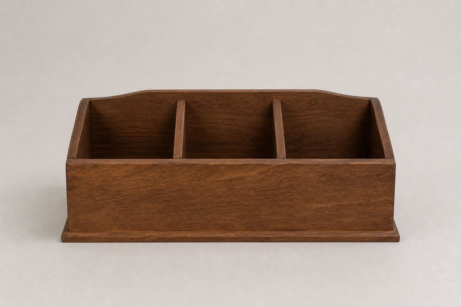 Organiseur à sachets de thé en bois teinté, 3 compartiments