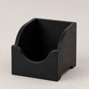 Support rétro pour sachets de thé en bois noir
