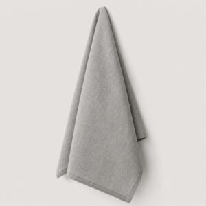 Serviette à thé grise en coton et lin