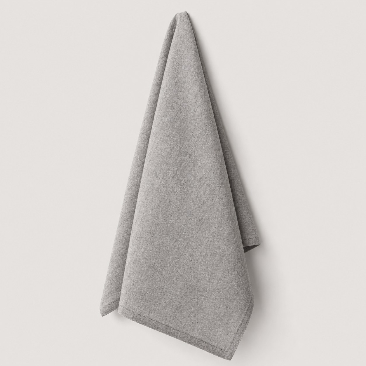 Serviette à thé grise en coton et lin