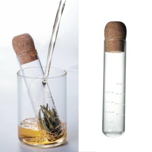 Infuseur à thé tube en verre avec bouchon de liège