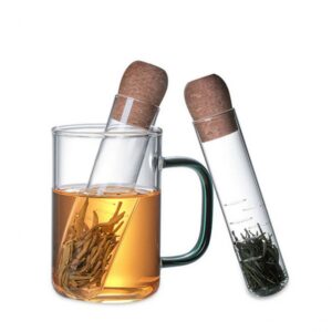 Infuseur créatif en verre et bouchon de liège