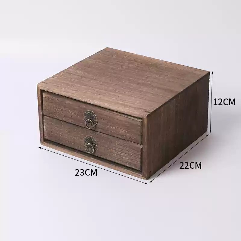 Meuble en bois à tiroirs pour collection de thé