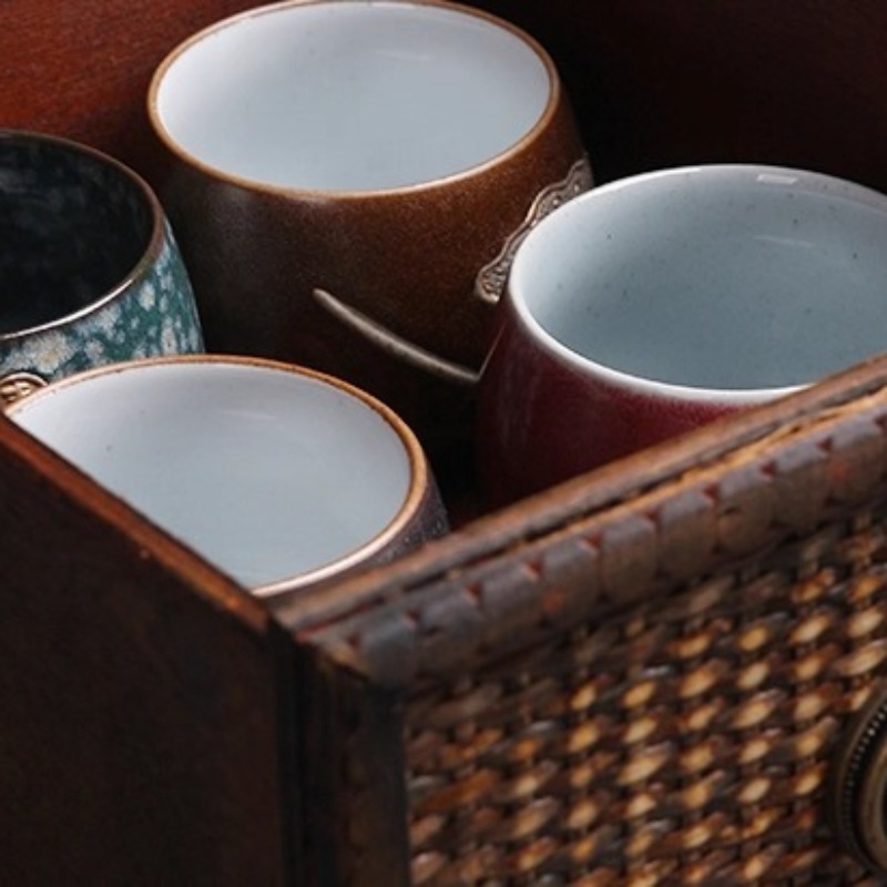 Meuble de rangement à thé chinois, cinq tiroirs
