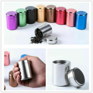 Mini boîtes à thé en aluminium coloré