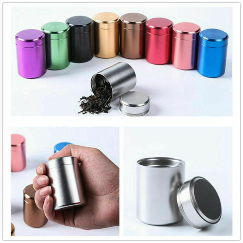 Mini boîtes à thé en aluminium coloré