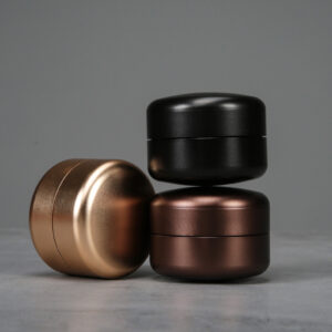 Mini boîtes à thé en aluminium bronze et noir