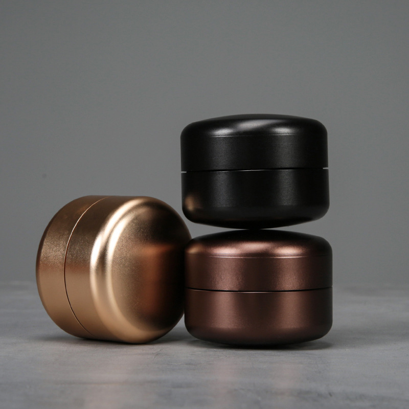 Mini boîtes à thé en aluminium bronze et noir