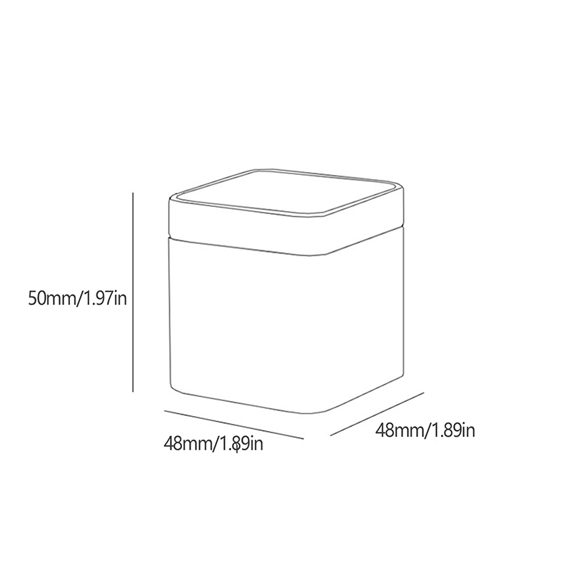 Dimensions de la mini boîte à thé verte