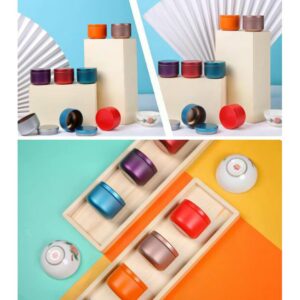 Mini boîte à thé hermétique en fer blanc rouge