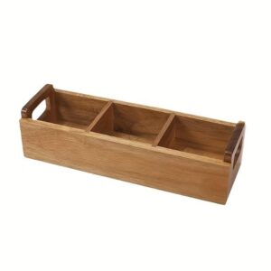 Organisateur en bois pour sachets de thé à 3 compartiments