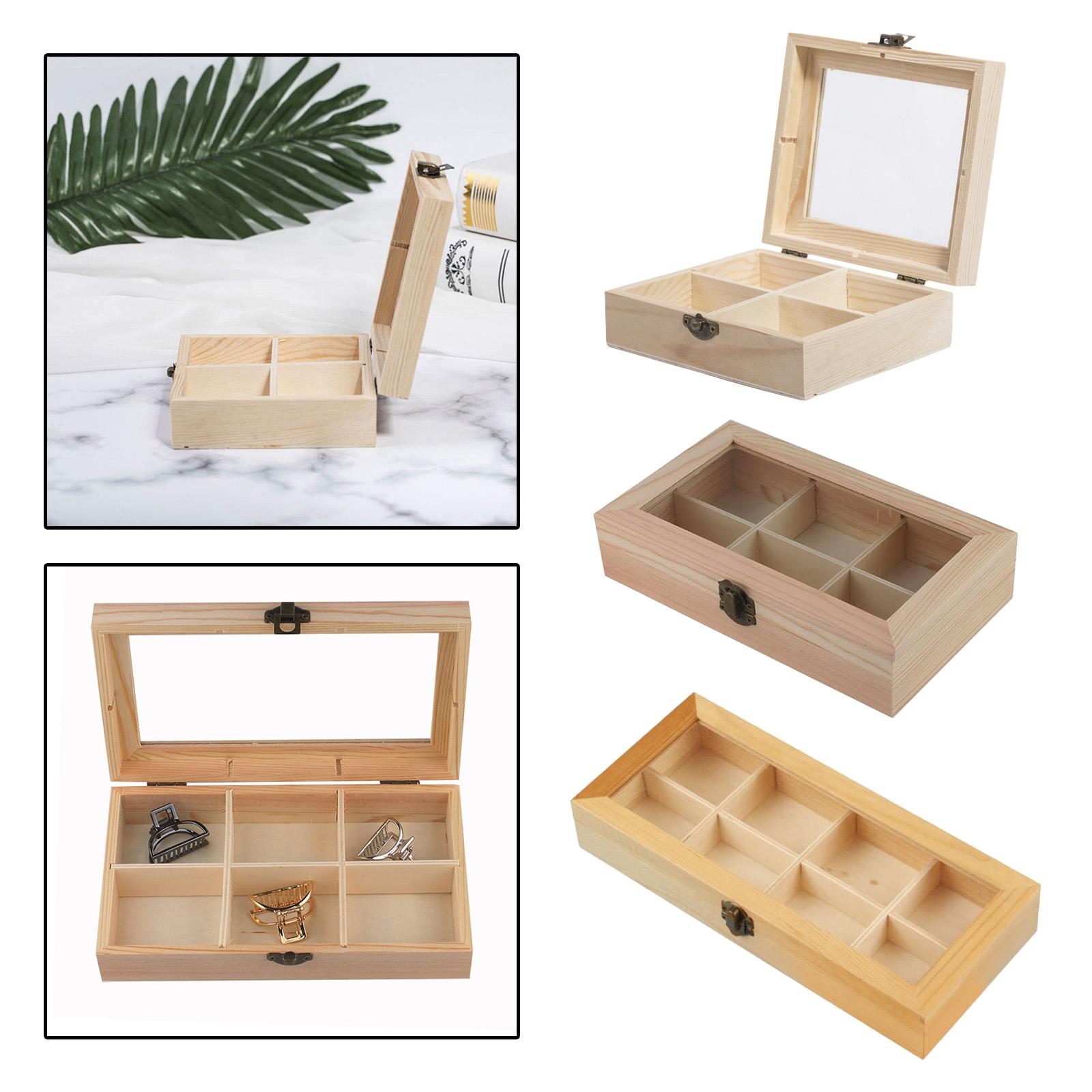 Organisateur en bois pour sachets de thé avec couvercle transparent