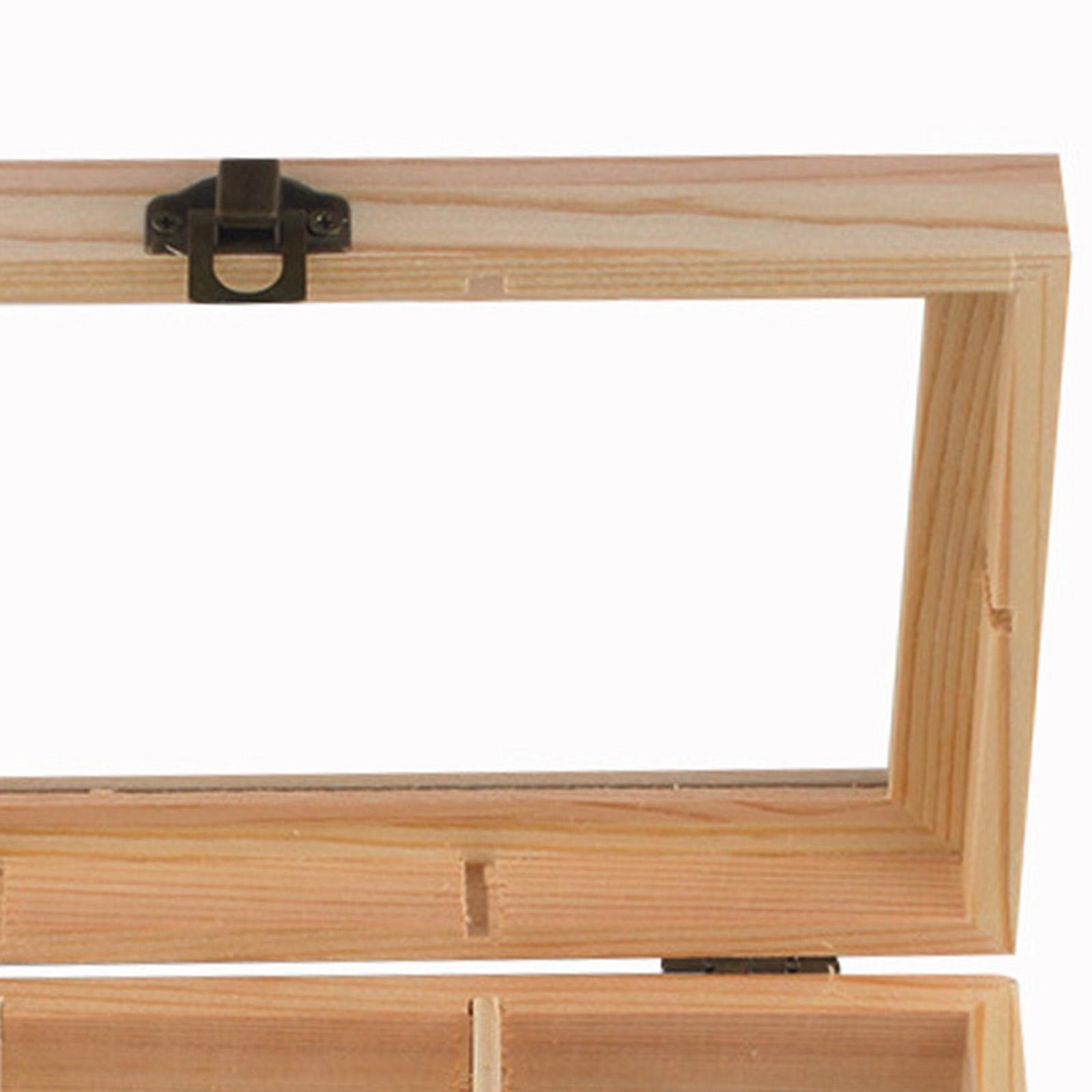 Organisateur en bois pour sachets de thé avec couvercle transparent