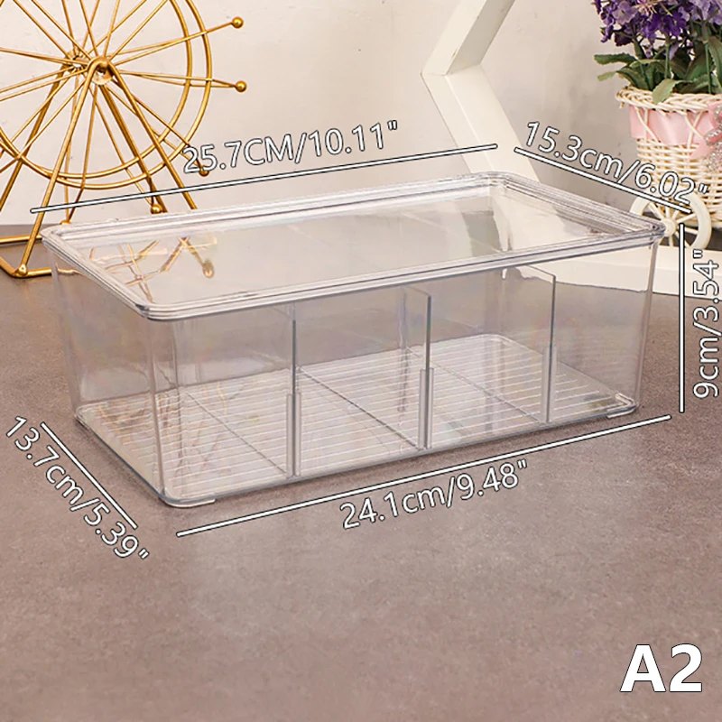 Organisateur transparent à sachets de thé – 4 compartiments