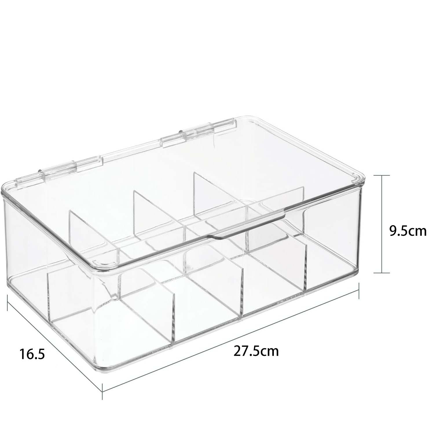 Organisateur transparent à sachets de thé – 4 compartiments