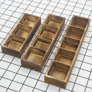 Organiseur en bois pour sachets de thé à compartiments