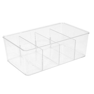 Organiseur transparent à quatre compartiments
