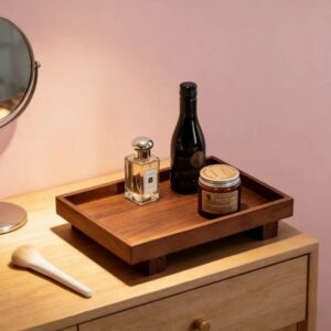 Plateau à thé Gongfu en bois avec égouttoir bambou