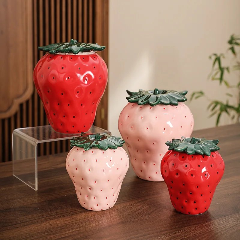 Pot à thé en céramique fraise rose 350 ml
