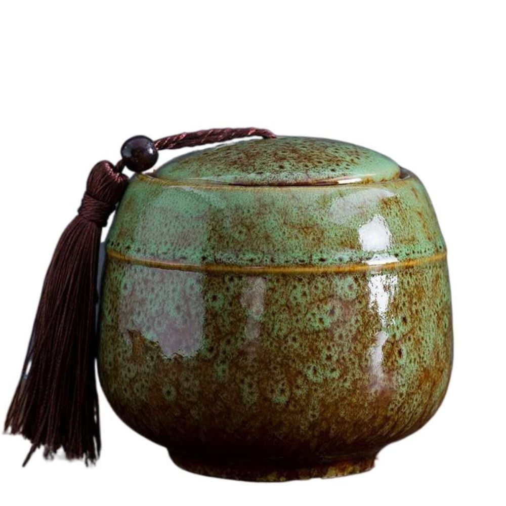 Pot à thé en céramique mouchetée vert – 130 ml