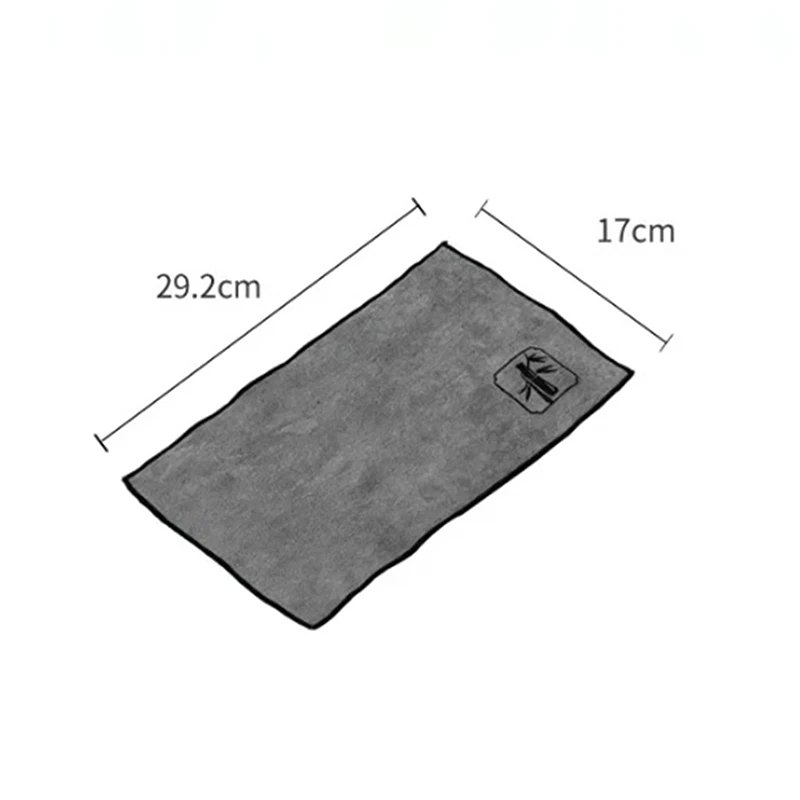 Serviette à thé grise en coton et lin