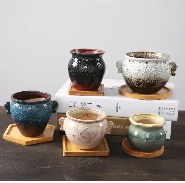 Soucoupes en bambou pour tasses et accessoires de thé