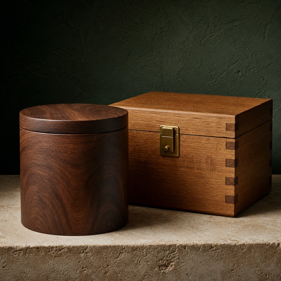 Boîtes en bois massif