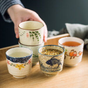 Tasse à thé japonaise rétro en céramique 180 ml